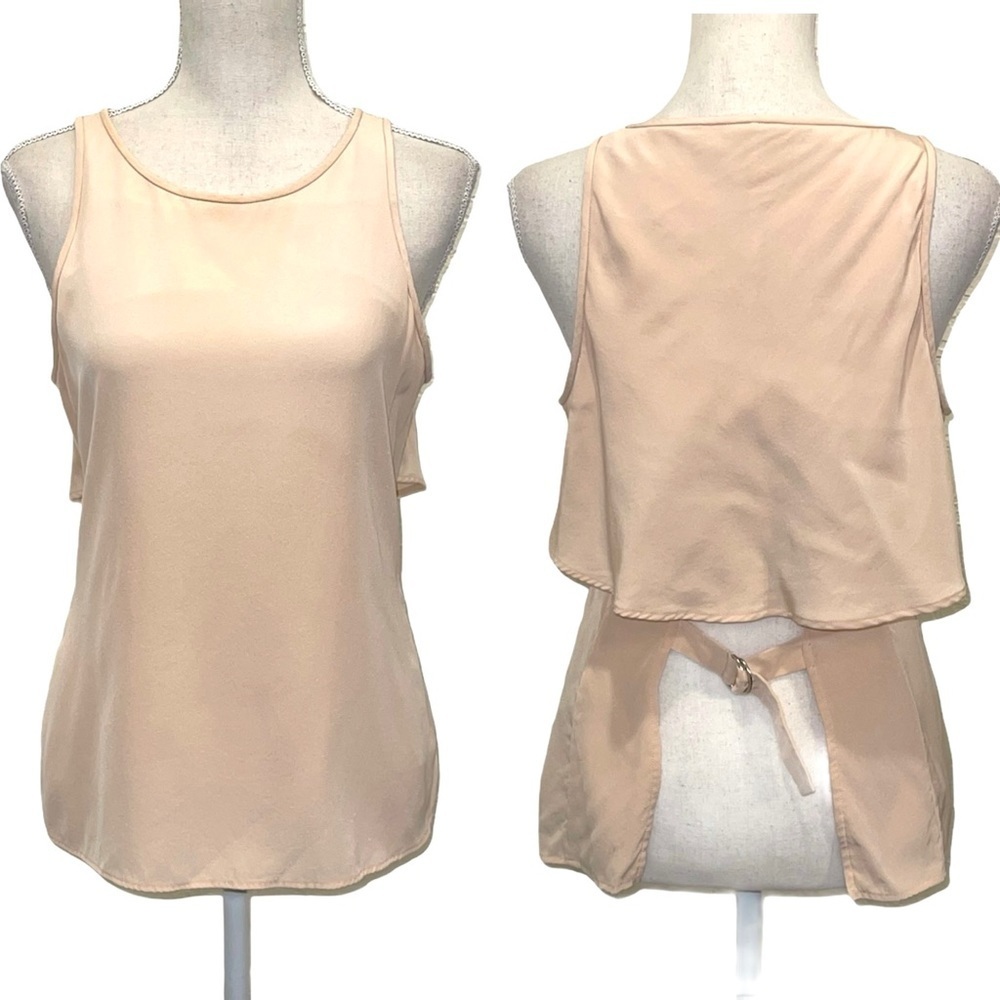 Tibi Silk cape back top